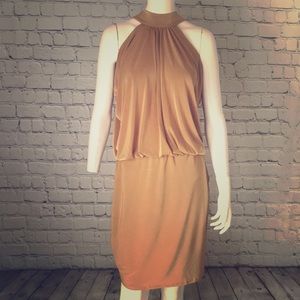 Gold Sleeveless bodysuit dress - Size XL